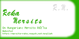 reka mersits business card